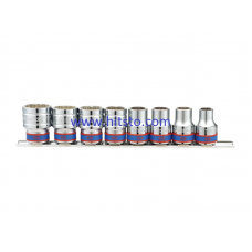 Набор головок 1/2" 8 ед. 12-ти гранн. 10-22мм на планке 